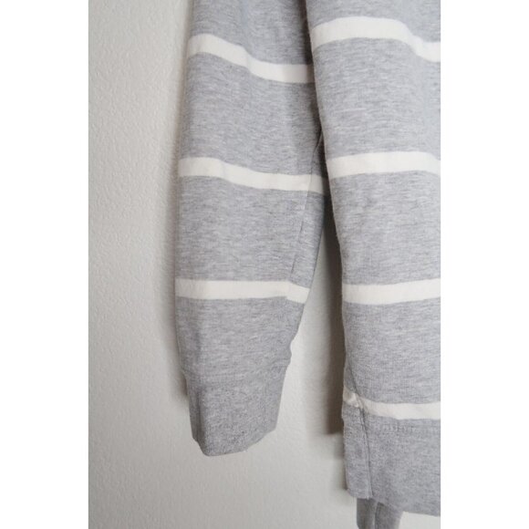 Goodthreads Sweater Heather Gray Open Stripe Long Sleeve Crew Neck Women's XS - Picture 4 of 10